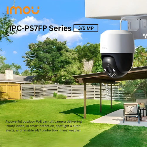 IMOU 5MP PoE Pan & Tilt Outdoor Security Camera with AI Detection – IPC-PS7FP-5M0