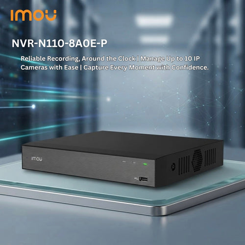 10-Channel Non POE Network Video Recorder (NVR) for IP Cameras – NVR-N110-8A0E-P IMOU
