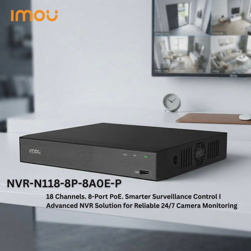 8-Port PoE 18-Channel Network Video Recorder (NVR) for IP Cameras – NVR-N118-8P-8A0E-P IMOU