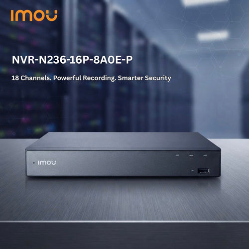 16-Port PoE 36-Channel Network Video Recorder (NVR) for IP Cameras – NVR-N236-16P-8A0E-P IMOU